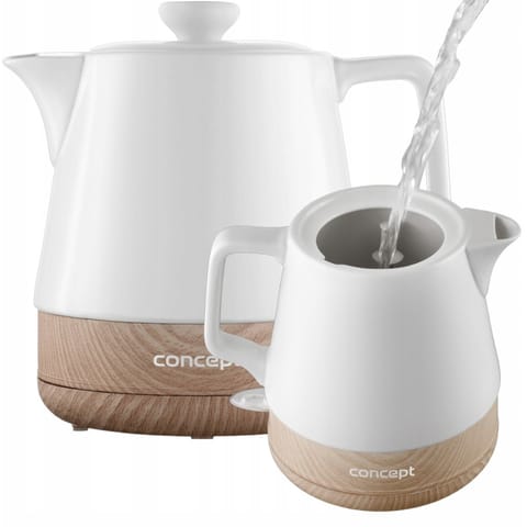 ⁨CZAJNIK CERAMICZNY CONCEPT RK-0060 BIAŁY⁩ w sklepie Wasserman.eu