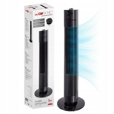 ⁨WENTYLATOR CLATRONIC TVL 3770 CZARNY⁩ w sklepie Wasserman.eu