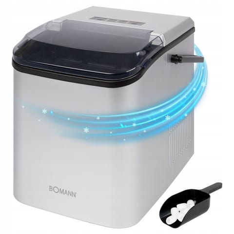 ⁨Bomann EWB 6060 CB Portable ice cube maker 12 kg/24h 105 W Black, Silver⁩ at Wasserman.eu