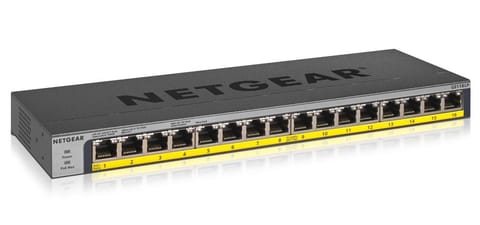 ⁨NETGEAR GS116LP Nie zarządzany Gigabit Ethernet (10/100/1000) Obsługa PoE Czarny⁩ w sklepie Wasserman.eu
