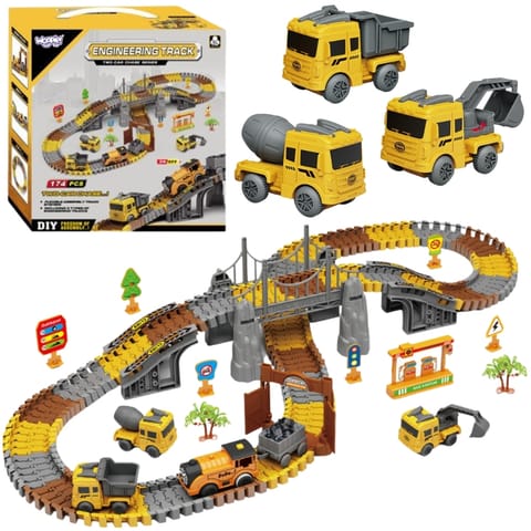 ⁨WOOPIE Tor Budowlany Zestaw Konstrukcyjny 174 Elementy⁩ w sklepie Wasserman.eu