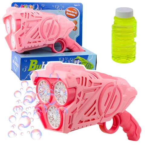 ⁨Pistolet Na Bańki Mydlane Na Baterie Światła LED Różowy⁩ w sklepie Wasserman.eu