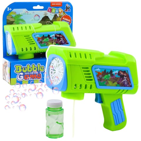 ⁨Pistolet Na Bańki Mydlane Dioda LED Zielony Dinozaury⁩ w sklepie Wasserman.eu