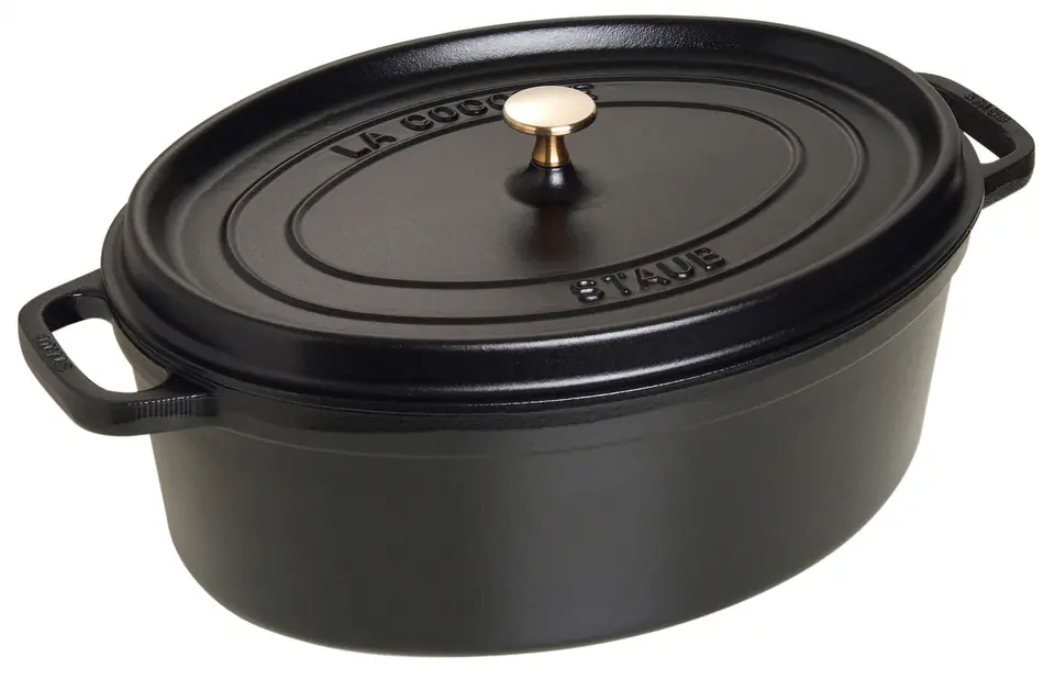 STAUB CAST IRON OVAL POT 4.2L BLACK at Wasserman.eu