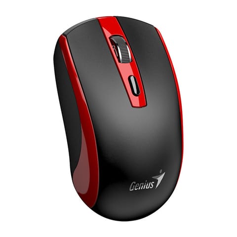 ⁨Mysz bezprzewodowa, Genius ECO-8150, czarno-czerwona, optyczna, 1200DPI⁩ w sklepie Wasserman.eu