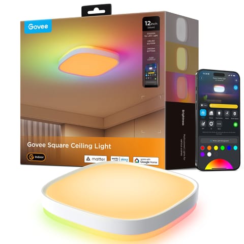 GOVEE H80A4 12INCH RGBWW + RGBIC SQUARE SMART CEILING LIGHT w sklepie Wasserman.eu