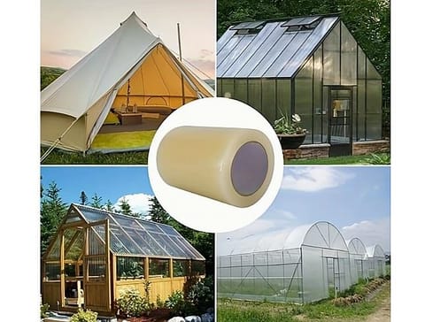 ⁨Taśma do folii szklarniowej naprawcza 50mmx10m transparentna⁩ w sklepie Wasserman.eu