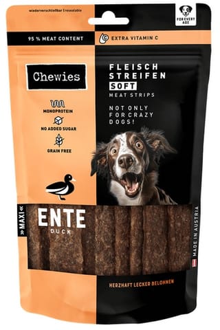 ⁨Chewies Meat Strips Soft Maxi Kaczka 150g⁩ w sklepie Wasserman.eu