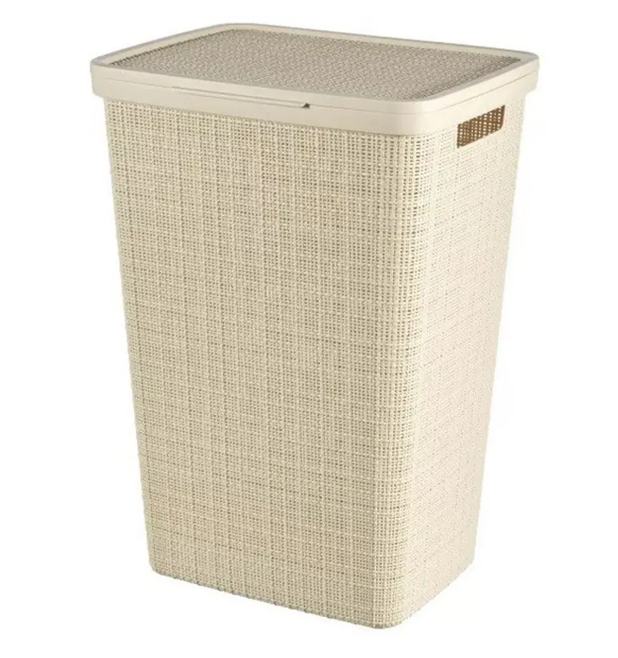 ⁨Curver NATURAL STYLE laundry basket 58L Cream⁩ at Wasserman.eu