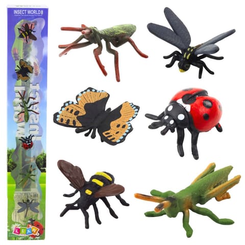 ⁨Zestaw Mini Figurki Owady Osa Modliszka Biedronka 4-6cm 6szt⁩ w sklepie Wasserman.eu