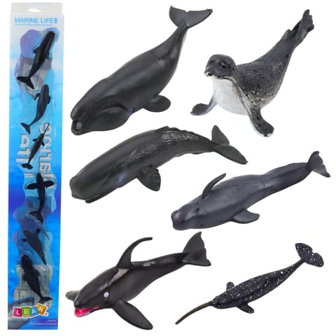 ⁨Zestaw Mini Figurek Zwierzęta Morskie Ssaki Orka Fotka Delfin 6-8cm 6szt⁩ w sklepie Wasserman.eu