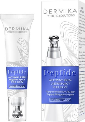 ⁨DERMIKA ESTHETIC SOLUTIONS Peptide Aktywny Krem ujędrniający pod oczy na dzień i noc 15 ml⁩ w sklepie Wasserman.eu