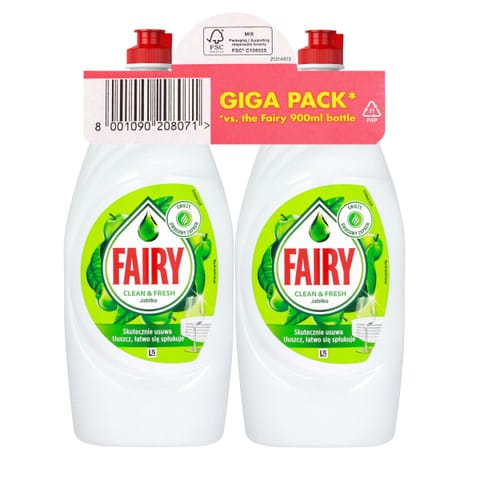 ⁨P&G FAIRY PŁYN D/NACZYŃ JABŁKO 2x900ml&⁩ w sklepie Wasserman.eu
