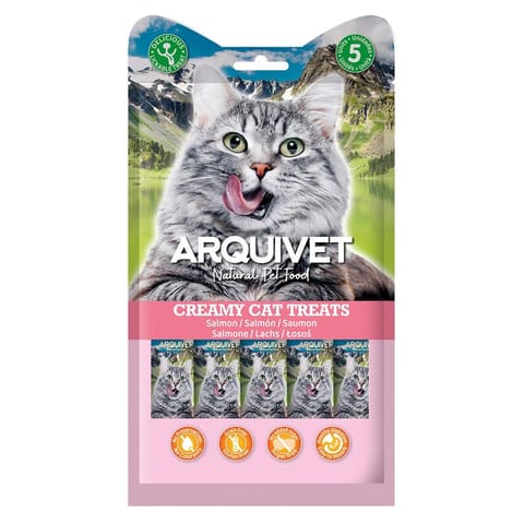 ⁨ARQUIVET Kremowa przekąska z łososiem i kurczakiem 5X14 g⁩ w sklepie Wasserman.eu