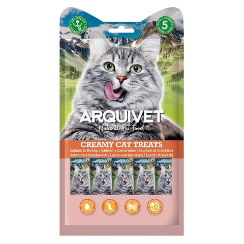 ⁨ARQUIVET Kremowa przekąska z łososiem i krewetkami 5X14 g⁩ w sklepie Wasserman.eu