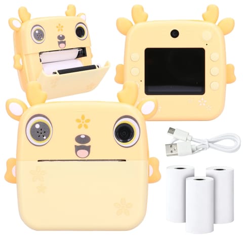 ⁨Extralink Set | Thermal Printer EPP-006 Yellow + Thermal Paper 3 Rolls | fawn⁩ at Wasserman.eu