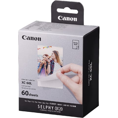 ⁨Canon XC-60L papier + ink, XC-60L, foto papier, samoprzylepny, 6756C001, biały, 60 szt., termosublimacyjny⁩ w sklepie Wasserman.eu