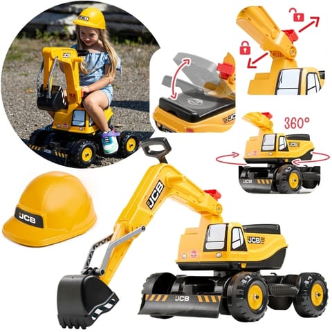 ⁨FALK Koparka JCB DIGGER Obrotowa Żółta Ruchoma Łyżka Od 3 Lat.⁩ w sklepie Wasserman.eu