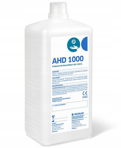 ⁨Płyn do dezynfekcji rąk AHD 1000 1L⁩ w sklepie Wasserman.eu