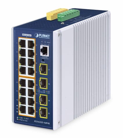 ⁨Planet IP30 DIN-rail Ind. L3 16 Port⁩ w sklepie Wasserman.eu