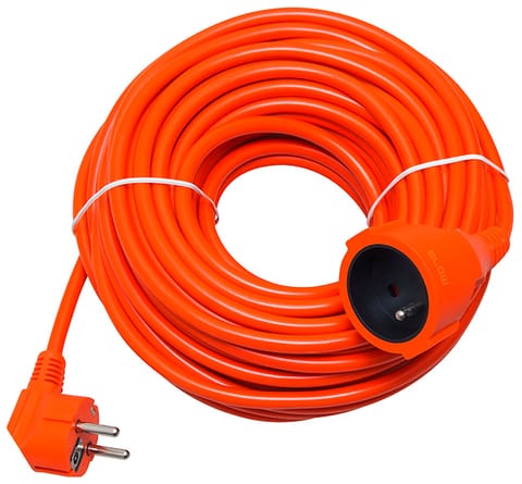 ⁨Przedłużacz sieciowy PR-160 1-gniazdo z uziemieniem 30m pomarańczowy 3x1,5mm⁩ w sklepie Wasserman.eu
