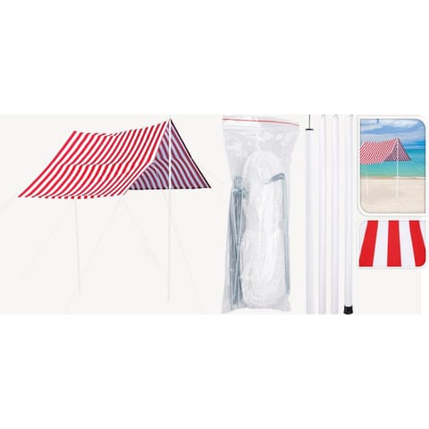 ⁨NAMIOT ZADASZENIE ŻAGIEL PRZECIWSŁONECZNY Z SŁUPKAMI 3X1,7M CZERWONY⁩ w sklepie Wasserman.eu