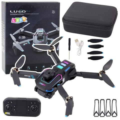 ⁨Dron LU60 Podwójna Kamera HD Światła LED Aplikacja Czarny⁩ w sklepie Wasserman.eu