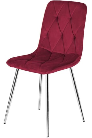 ⁨Krzesło tapicerowane BORGO VELVET BURGUNDY SILVER⁩ w sklepie Wasserman.eu