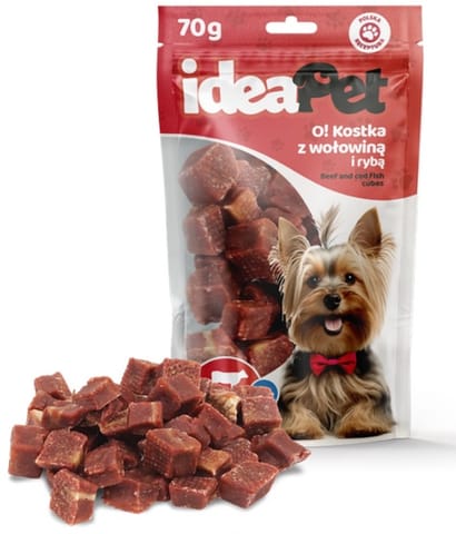 ⁨IdeaPet O! Kostka z wołowiną i rybą 70g⁩ w sklepie Wasserman.eu