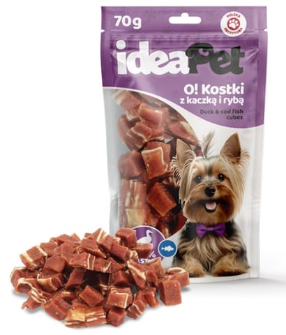 ⁨IdeaPet O! Kostka z kaczką i rybą 70g⁩ w sklepie Wasserman.eu