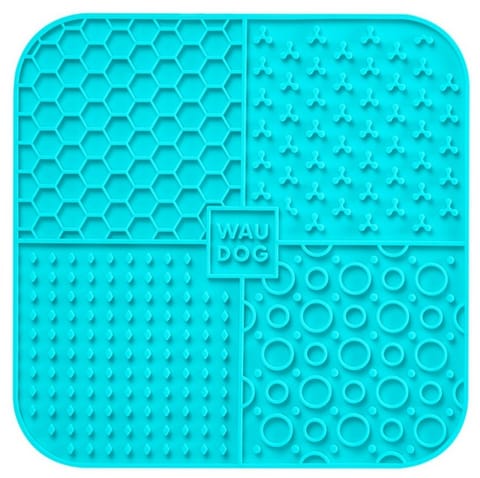 ⁨Collar WauDog Silicone Mata do lizania 19x19x1cm niebieska⁩ w sklepie Wasserman.eu