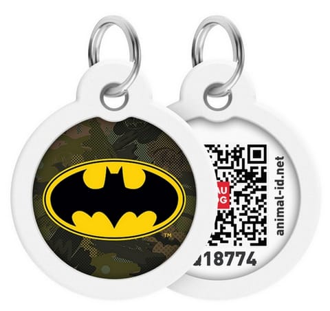 ⁨Collar WauDog Smart ID Zawieszka z QR-paszportem okrągła 3cm batman zielony⁩ w sklepie Wasserman.eu