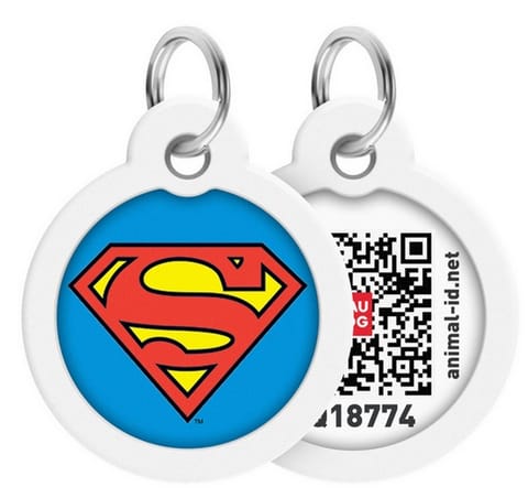 ⁨Collar WauDog Smart ID Zawieszka z QR-paszportem okrągła 3cm superman bohater⁩ w sklepie Wasserman.eu