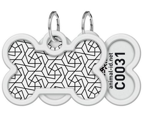 ⁨Collar WauDog Smart ID Zawieszka z QR-paszportem kość 4x3cm geometria⁩ w sklepie Wasserman.eu