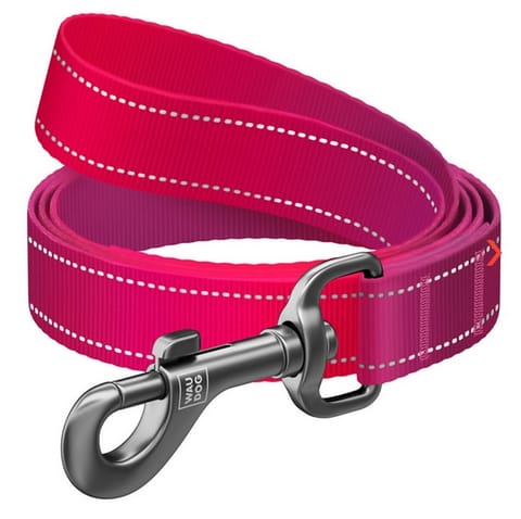⁨Collar WauDog Nylon Mono Smycz nylonowa odblaskowa S 15mm/200cm różowa⁩ w sklepie Wasserman.eu