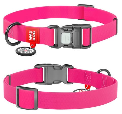 ⁨Collar Waterproof Obroża wodoodporna z QR-paszportem, plastikowy fastex, S 15mm/25-35cm różowa⁩ w sklepie Wasserman.eu