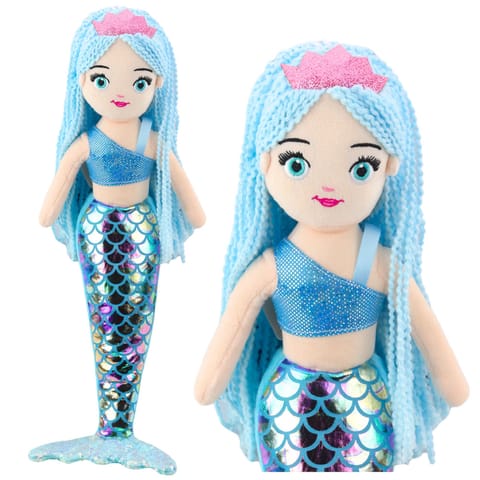 ⁨Pluszowa Syrenka Przytulanka Holograficzny Ogon Niebieska 48cm⁩ w sklepie Wasserman.eu