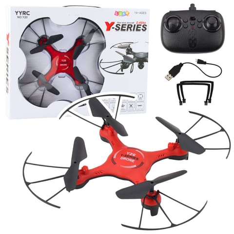 ⁨Dron Y20 UFO Zdalnie Sterowany Światła Obrót 360° Czerwony⁩ w sklepie Wasserman.eu