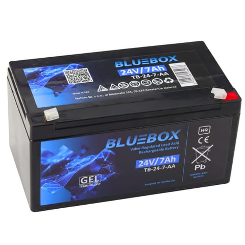 ⁨BLUEBOX Akumulator Żelowy VRLA AGM 24V7Ah Do Auta Na Akumulator⁩ w sklepie Wasserman.eu