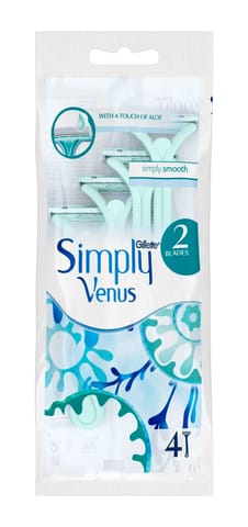 ⁨GILLETTE Simply 2 Venus Maszynka do golenia dla kobiet 1 op. - 4 szt.⁩ w sklepie Wasserman.eu
