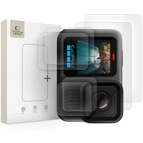 ⁨SZKŁO HARTOWANE TECH-PROTECT GLASS FIT+ 2-SET GOPRO HERO 13 CLEAR⁩ w sklepie Wasserman.eu