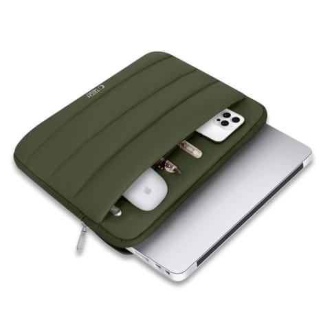 ⁨Etui Ochronne Tech-Protect Fluffy do Laptopa 15–16" Army Green⁩ w sklepie Wasserman.eu
