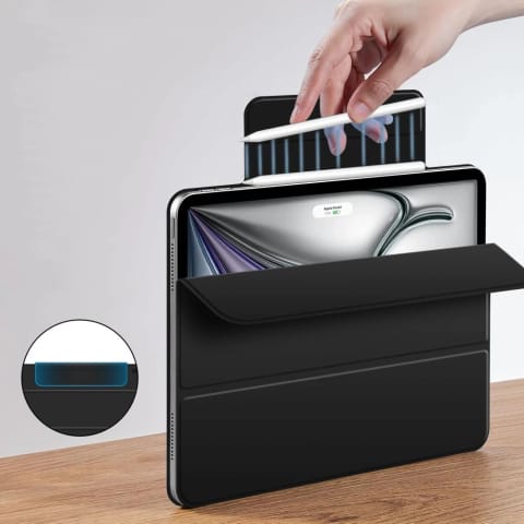 ⁨Etui Tech-Protect SmartCase Magnetic do iPad Air 13" 2024–2025 Black⁩ w sklepie Wasserman.eu