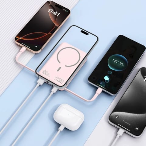 ⁨Powerbank MagSafe 10000mAh Tech-Protect PB31 LifeMag Różowy⁩ w sklepie Wasserman.eu
