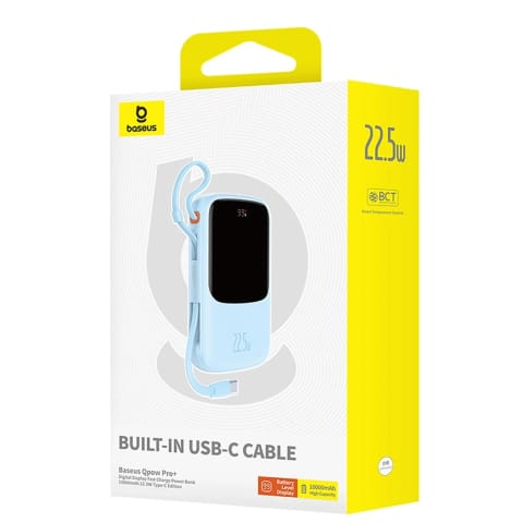 ⁨Powerbank Baseus Qpow Pro+ 22.5W 10000mAh USB-C Niebieski⁩ w sklepie Wasserman.eu