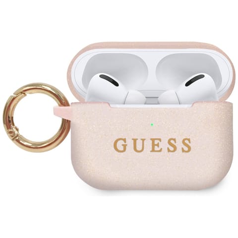 Guess GUACAPSILGLLP AirPods Pro cover jasnoróżowy/pink Silicone Glitter w sklepie Wasserman.eu