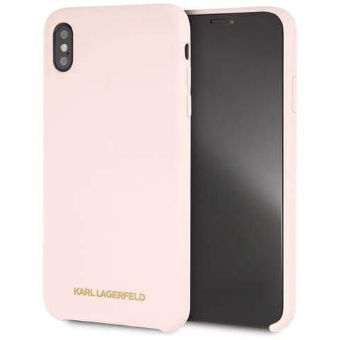 ⁨Karl Lagerfeld KLHCI65SLLPG iPhone XsMax hardcase jasnoróżowy/light pink Silicone⁩ w sklepie Wasserman.eu