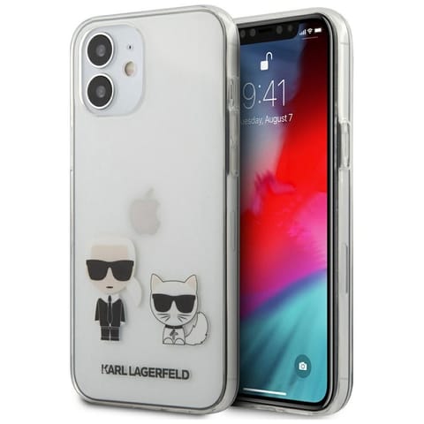 ⁨Karl Lagerfeld KLHCP12SCKTR iPhone 12 mini 5,4" hardcase Transparent Karl & Choupette⁩ w sklepie Wasserman.eu