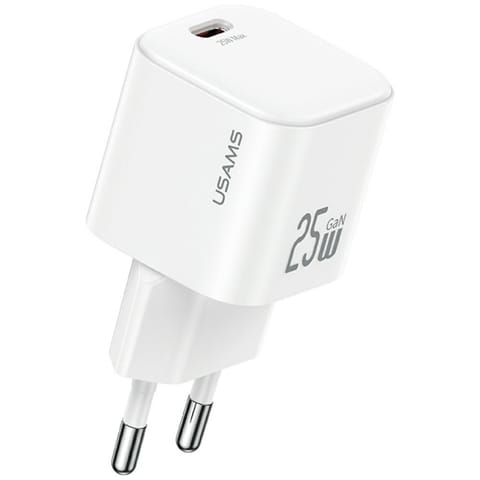⁨Ładowarka sieciowa USAMS JC Series CC289 25W GaN Mini Fast Charger USB-C biały⁩ w sklepie Wasserman.eu