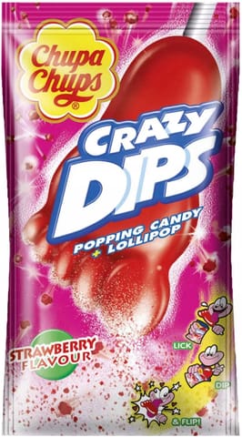 ⁨Chupa Chups Crazy Dips Strawberry 14 g⁩ w sklepie Wasserman.eu